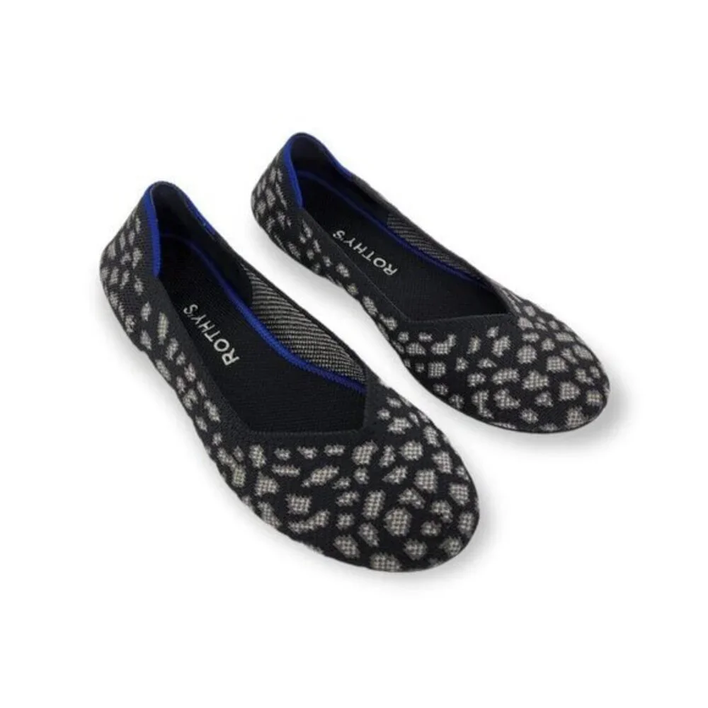 Rothy's Charcoal Kitten Flat Ballet Shoes Womens 6.5 Rare Discontinued‎